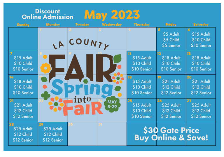 General Information LA County Fair May 529, 2023